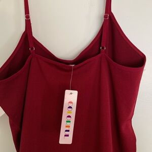 NWT Colorful Red Cami Slip Dress – Adjustable Straps